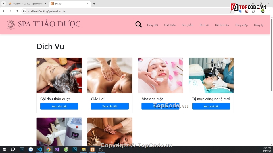 web làm đẹp,web mỹ phẩm,website mỹ phẩm,mỹ phẩm online,website spa,đặt lịch spa
